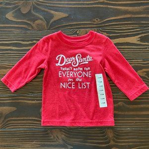 5/$20 NEW 12M Boys DEAR SANTA...Christmas Shirt